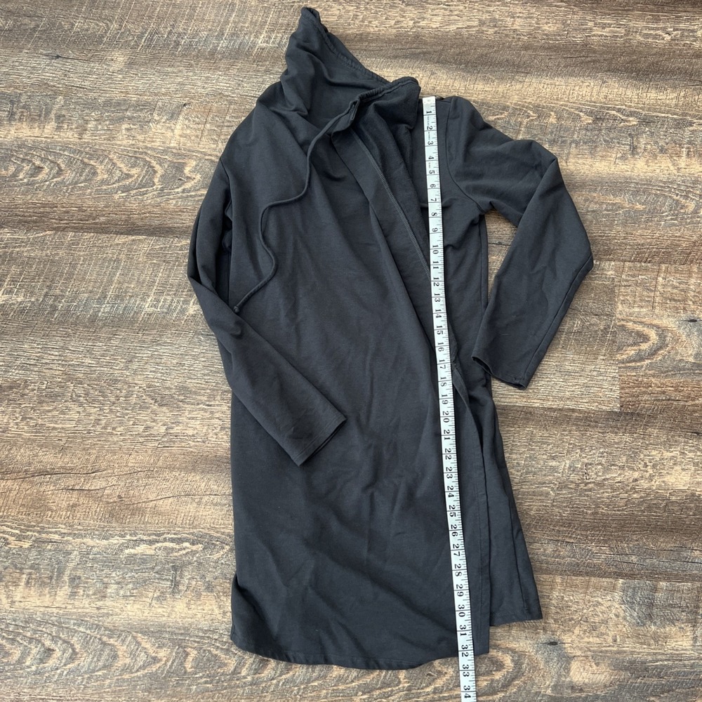 Chalet Et Ceci Long Sleeve Wrap Jacket Women's Small Charcoal Gray Lagenlook - Picture 12 of 12